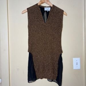 3.1 Phillip Lim Brown and Black Sleeveless Top
